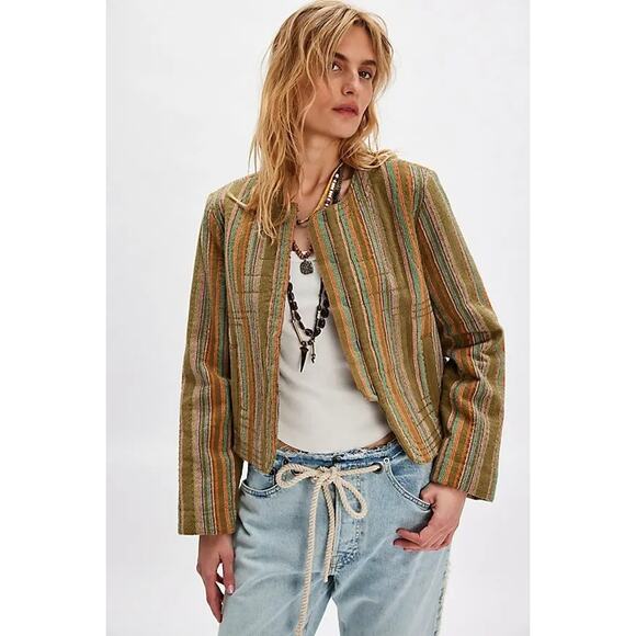 Free People Zandi Quilted green jacket size small - Picture 1 of 8